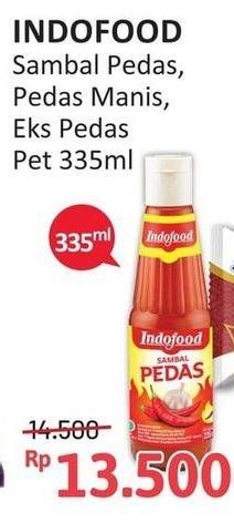 Promo Harga Indofood Sambal Pedas, Pedas Manis, Ekstra Pedas 335 ml - Alfamidi