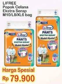 Promo Harga Lifree Popok Celana Ekstra Serap M10, L8, XL6  - Indomaret