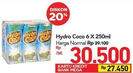 Promo Harga HYDRO COCO Minuman Kelapa Original 250 ml - Carrefour