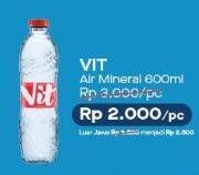 Promo Harga VIT Air Mineral 600 ml - Alfamart
