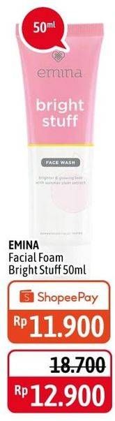 Promo Harga EMINA Bright Stuff Face Wash 50 ml - Alfamidi
