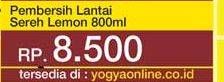 Promo Harga YOA Pembersih Lantai Sereh Lemon 800 ml - Yogya