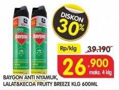 Promo Harga BAYGON Insektisida Spray Fruity Breeze 600 ml - Superindo