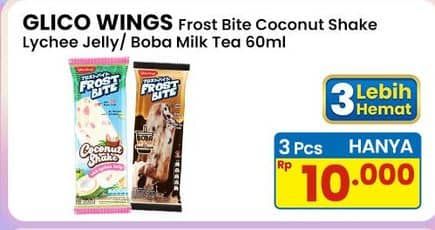 Promo Harga Glico Frostbite Coconut Shake, Boba Milk Tea 60 ml - Indomaret