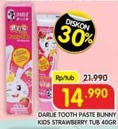 Promo Harga Darlie Toothpaste Bunny Kids for Kid Strawberry 40 gr - Superindo
