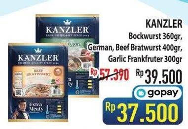 KANZLER Bockwurst, German, Beef Bratwurst, Garlic Frankfruter