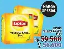 Promo Harga Lipton Yellow Label Tea 100 pcs - LotteMart