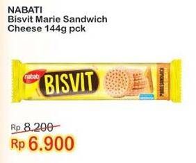 Promo Harga NABATI Bisvit Marie Sandwich Cheese Cream 144 gr - Indomaret