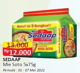 Promo Harga SEDAAP Mie Kuah Soto 75 gr - Alfamart