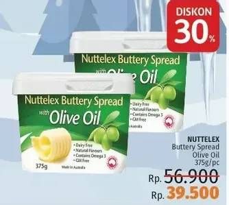 Promo Harga NUTTELEX Buttery Spread Olive Oil 375 gr - LotteMart