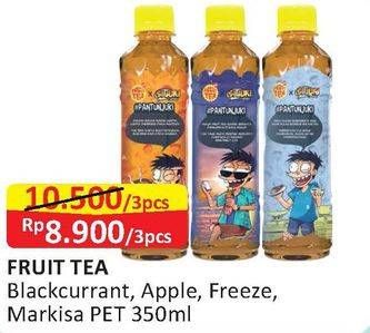 Promo Harga SOSRO Fruit Tea Blackcurrant, Apple, Freeze, Markisa per 3 pcs 350 ml - Alfamart