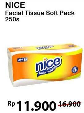 Promo Harga NICE Facial Tissue Softpack Banded 250 pcs - Alfamart