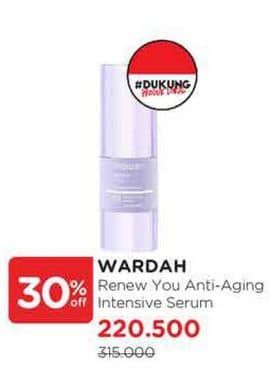 Promo Harga Wardah Renew You Anti Aging Intensive Serum 30 ml - Watsons