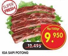 Promo Harga Iga Sapi Potong per 100 gr - Superindo