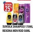 Promo Harga SUNSILK Shampoo 170ml / REXONA MEN Deo Roll On 50ml  - Hypermart