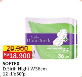 Promo Harga Softex Daun Sirih 36cm 13 pcs - Alfamart