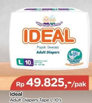 Promo Harga Ideal Adult Diapers L10 10 pcs - TIP TOP