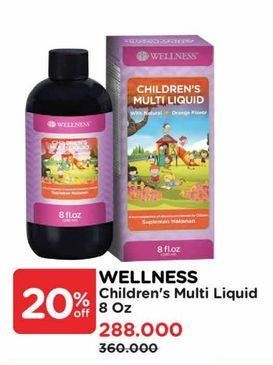 Promo Harga Wellness Children Multi Liquid 240 ml - Watsons