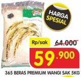 Promo Harga 365 Beras 5 kg - Superindo