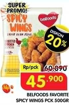 Promo Harga Belfoods Spicy Wings 500 gr - Superindo