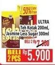 Promo Harga ULTRA Teh Kotak Less Sugar, Jasmine 300 ml - Hypermart