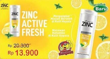 Promo Harga ZINC Shampoo Active Fresh  - Indomaret