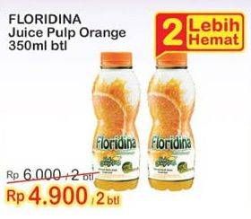 Promo Harga FLORIDINA Juice Pulp Orange Orange per 2 botol 350 ml - Indomaret