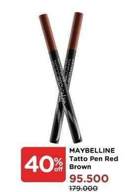Promo Harga MAYBELLINE Tatto Brow Ink Pen Red Brown  - Watsons