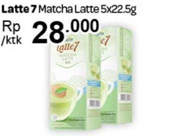 Promo Harga Latte 7 Latte Matcha Latte per 5 pcs 22 gr - Carrefour