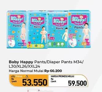 Promo Harga Baby Happy Body Fit Pants M34, XL26, XXL24, L30 24 pcs - Carrefour