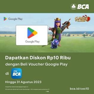 Promo Harga Voucher Google Play  - BCA
