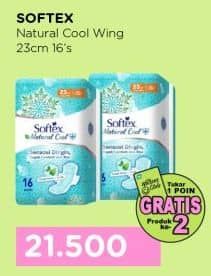 Promo Harga Softex Natural Cool+ Super Slim 23cm 16 pcs - Watsons