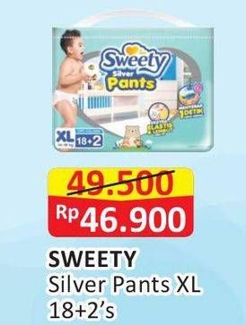 Promo Harga Sweety Silver Pants XL18+2 20 pcs - Alfamart