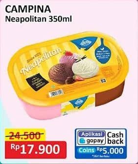 Promo Harga Campina Ice Cream Neapolitan 350 ml - Alfamart