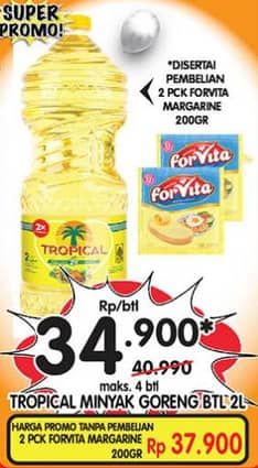 Promo Harga Tropical Minyak Goreng 2000 ml - Superindo