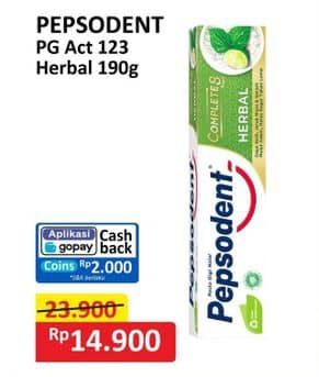 Promo Harga Pepsodent Pasta Gigi Action 123 Herbal 190 gr - Alfamart