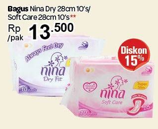 Promo Harga Bagus Nina Dry Fit 28cm 10 pcs - Carrefour