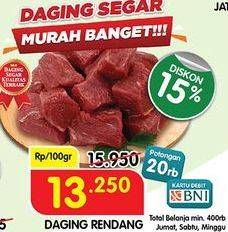 Promo Harga Daging Rendang Sapi per 100 gr - Superindo