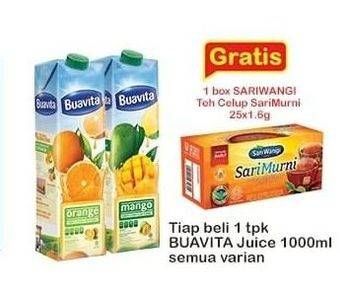 Promo Harga BUAVITA Fresh Juice All Variants 1000 ml - Indomaret