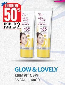 Promo Harga Glow & Lovely (fair & Lovely) Ultimate UV Duo Vitamin C SPF 35 Pa+++  40 gr - Hypermart