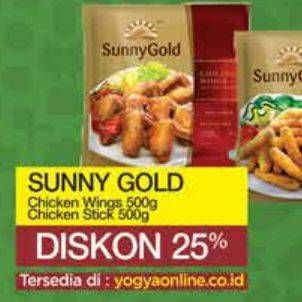 Promo Harga Sunny Gold Chicken WIngs 500g, chicken stick 500g  - Yogya
