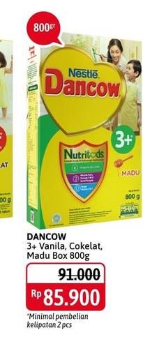 Promo Harga DANCOW Nutritods 3+ Cokelat, Madu, Vanila 800 gr - Alfamidi