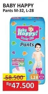 Promo Harga Baby Happy Body Fit Pants M32, L28 28 pcs - Alfamart