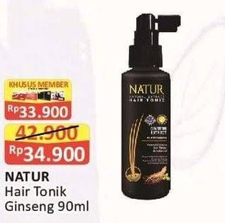Promo Harga NATUR Hair Tonic Gingseng 90 ml - Alfamart
