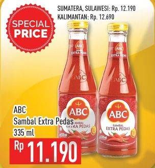 Promo Harga ABC Sambal Extra Pedas 335 ml - Hypermart