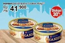 Promo Harga HANSEN DANISH Butter Cookies 454 gr - Carrefour