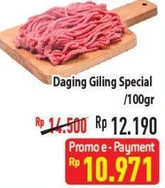 Promo Harga Daging Giling Sapi Spesial per 100 gr - Hypermart