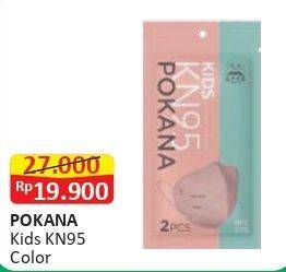 Promo Harga Pokana Masker Color Series Kids KN95 2 pcs - Alfamart