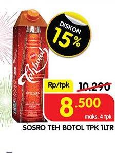 Promo Harga Sosro Teh Botol 1000 ml - Superindo