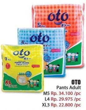 Promo Harga OTO Adult Diapers Pants M5  - Hari Hari